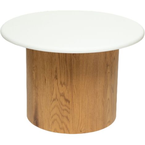 Mesa Dm Base Cilindro Tapa Blanca