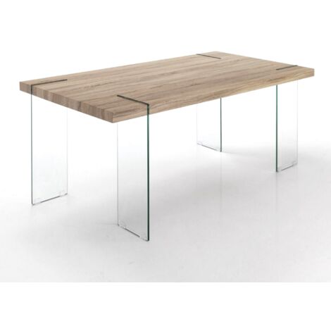 Mesa efecto madera acabado roble cm. Al.75 x P.90 x L.180