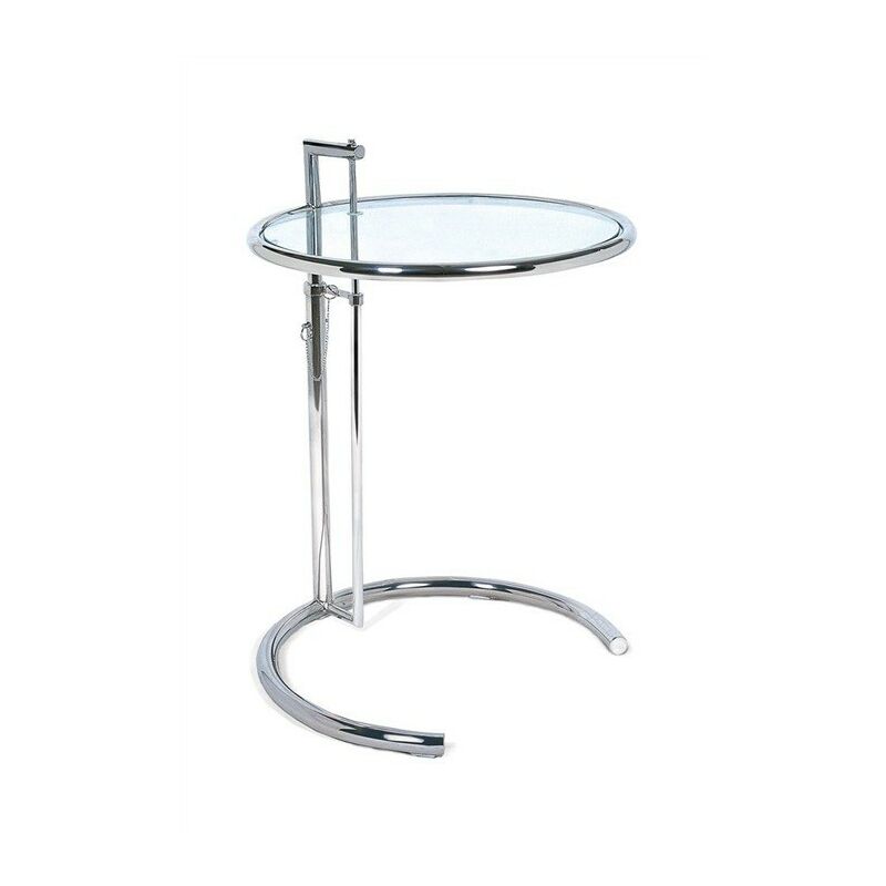 

Mesa EG NEW, acero inoxidable y cristal, regulable, 50,5 cms de diámetro