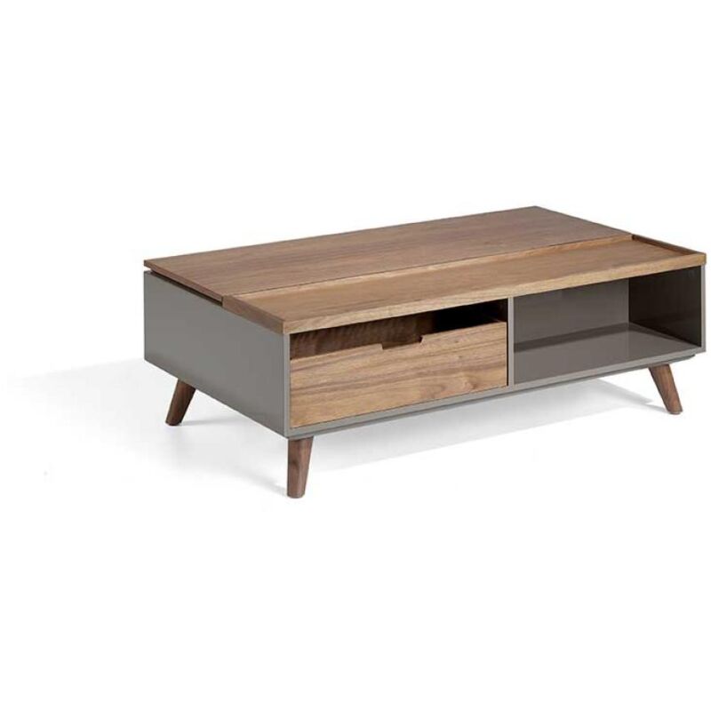 

Mesa elevable en nogal AMBERES 120 x 75/102 x 41/61 cm (largo x ancho x alto)