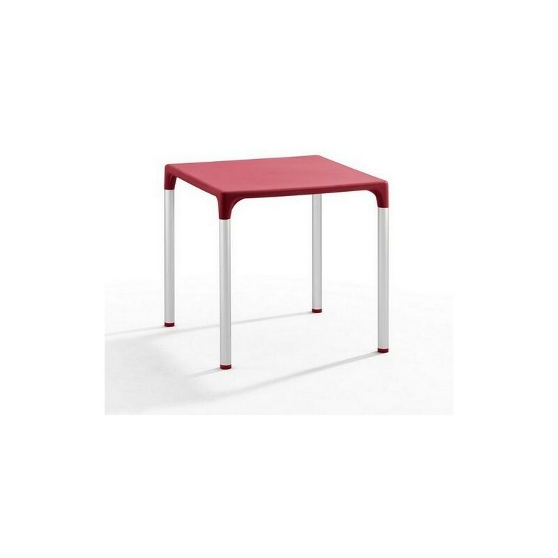 

BHD - Mesa ELIANA, aluminio, polipropileno burdeos 74x74 cms