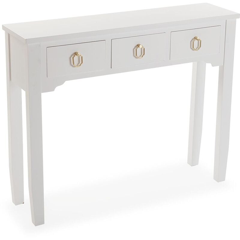 

Versa Kanna Mueble Recibidor Estrecho, Mesa Consola, 78x92x25cm - Blanco