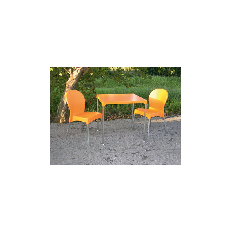 

Ipae Progarden - Mesa ermes naranja 75x75