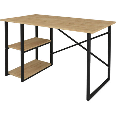 Mesa Escritorio Base Metal 2 Estantes 75X120X60 Safir
