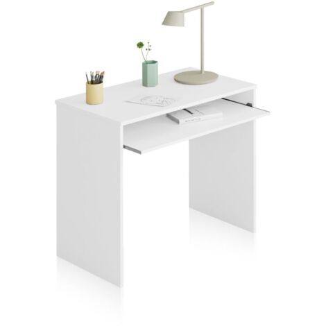 MESA ESCRITORIO CON BANDEJA 79X90X54 CM BLANCO ARTIK
