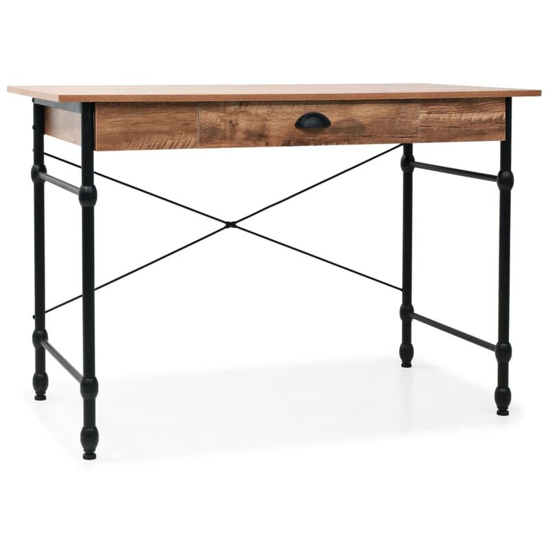 

Mesa escritorio con cajón 110x55x75 cm color roble