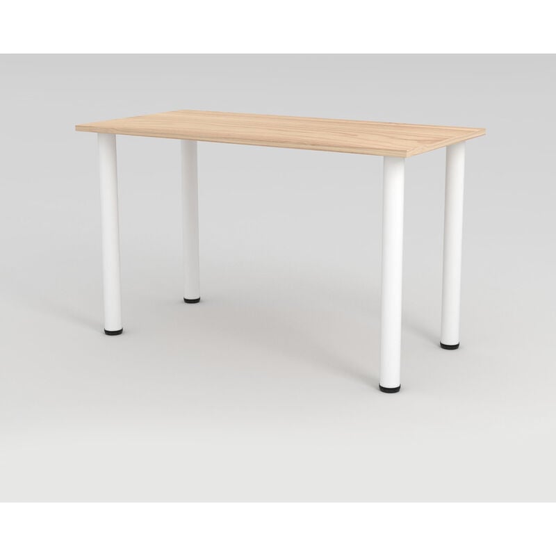 

Mesa Escritorio con Patas Regulables | Color Haya | Tablero de Melamina 19 mm Espesor | Fabricada en Acero y Madera | Instalación Rápida en 30