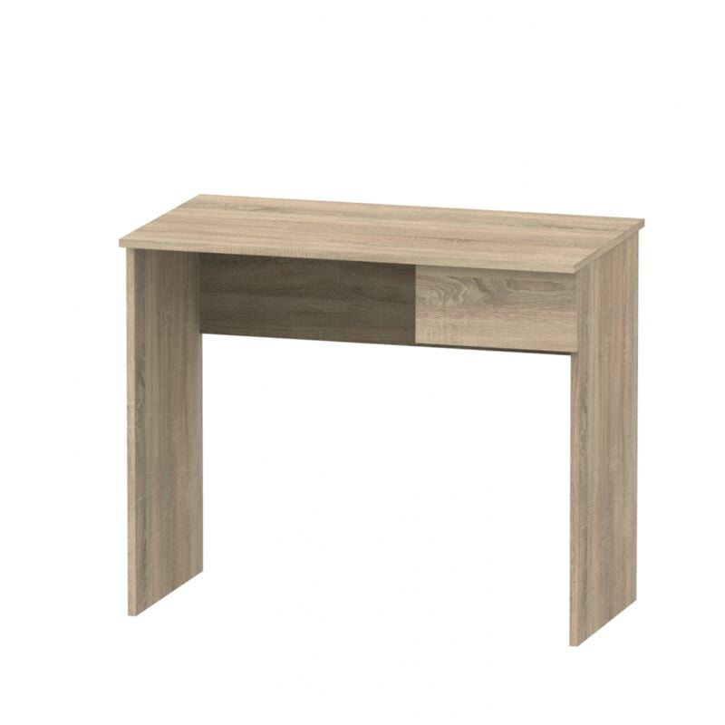 

Mesa escritorio Turin con un cajon dos colores a elegir 75 cm(alto)90 cm(ancho)50 cm(fondo) Color ROBLE