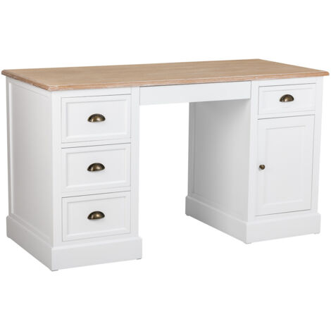 Mesa escritorio de madera blanco 140x60x78.5