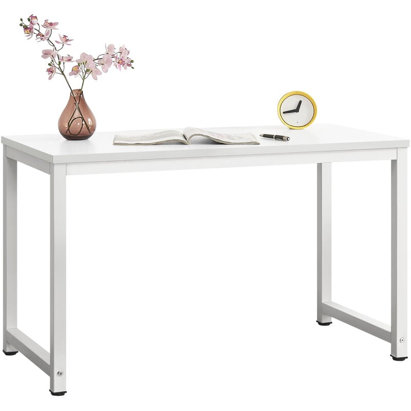 

[en.casa] - Mesa Escritorio Herning - Escritorio de ordenador PC - 75 x 120 x 60 cm - Mesa de oficina - Mesa para Jóvenes para Estudiar - Blanco