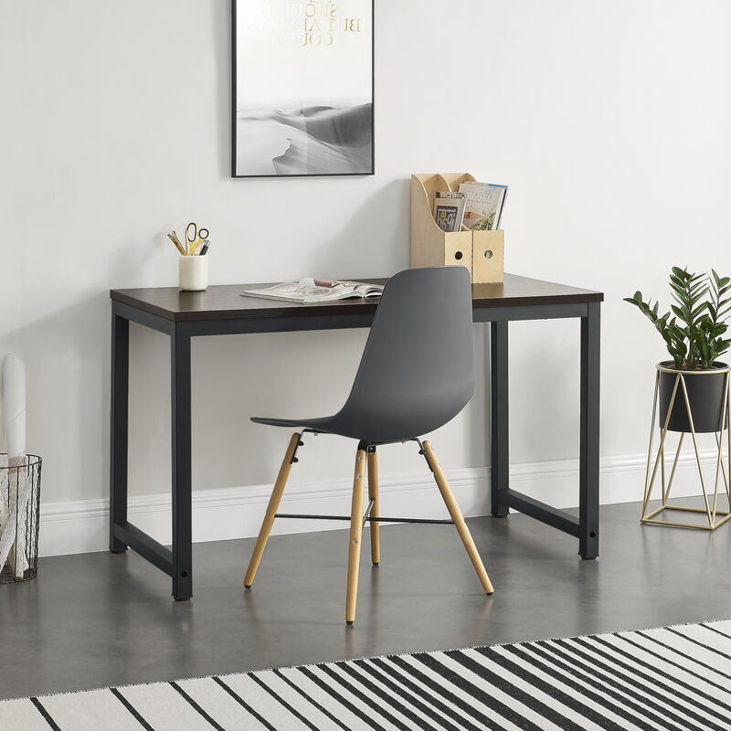 

[en.casa] - Mesa Escritorio Herning - Escritorio de ordenador PC - 75 x 120 x 60 cm - Mesa de oficina - Mesa para Jóvenes para Estudiar - Negro y