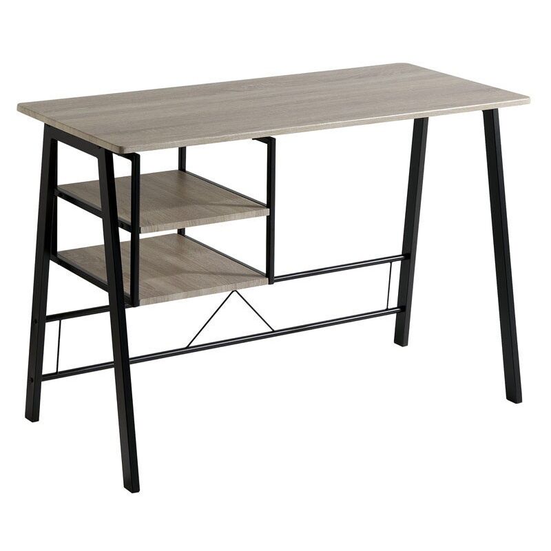 

Velocimuebles - Mesa Escritorio Industrial Eibar Metal despacho Oficina Dormitorio Juvenil Roble y Negro 120x52x77