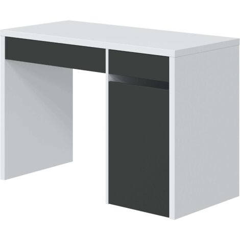 Mesa escritorio MIA Blanco y Gris oficina estudio juvenil 75x108x50