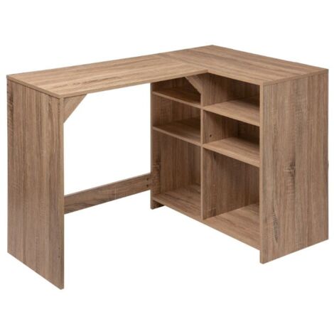 FIVE Escritorio de madera con almacenaje color natural 110x75x69cm