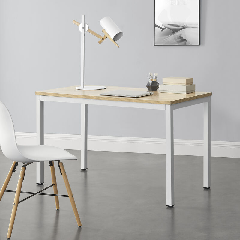 

[en.casa] - Mesa Escritorio Odense - Escritorio de ordenador - 75 x 120 x 60 cm - Mesa para jóvenes - Mesa de oficina - Mesa de trabajo - Blanco y