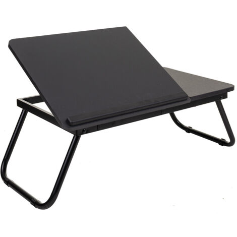 Mesa escritorio plegable negra 61x35.5x20