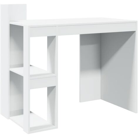 Mesa escritorio puesto de trabajo mobiliario informático estudio informático 103,5 x 56,5 x 94 cm madera contrachapada blanco 020023504