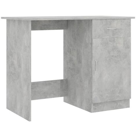 Mesa escritorio puesto de trabajo mueble ordenador estudio 100 x 50 x 76 cm madera contrachapada gris 020023828