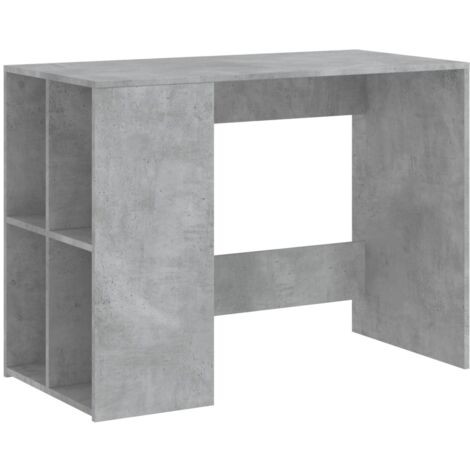 Mesa escritorio puesto de trabajo mueble ordenador estudio 102 x 50 x 75 cm madera contrachapada gris 020023831