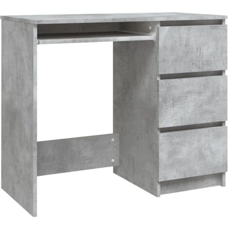 Mesa escritorio puesto de trabajo mueble ordenador estudio 90 x 45 x 76 cm madera contrachapada gris 020023849
