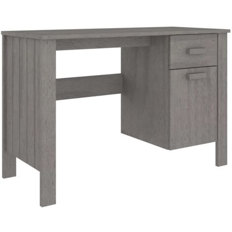 Mesa escritorio puesto de trabajo mueble ordenador estudio HAMAR luz 113 x 50 x 75 cm madera maciza de pino gris 020023853