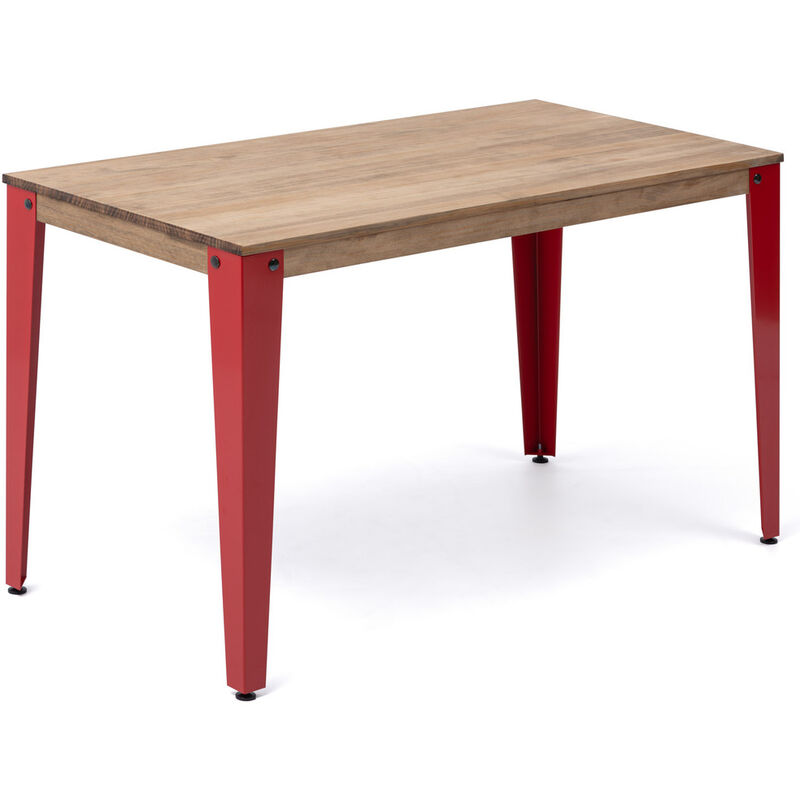 

Mesa Estudio 160x90x75cm Rojo madera efecto vintage estilo industrial Box Furniture - 90X160X75,5 cm - Efecto Vintage - Rojo - 8