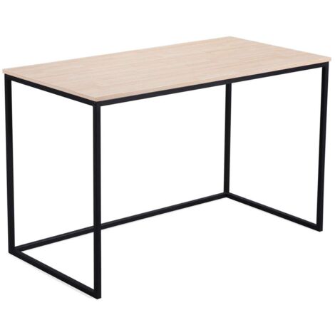 Mesa estudio Mia acabado roble nordish/negro, 75 cm(alto)120 cm(ancho)60 cm(fondo)
