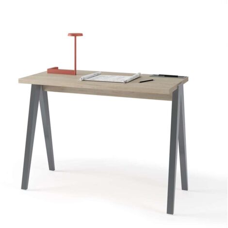Mesa estudio Mod-629 acabado roble/gris, 47x 107 x 78 cm (fondo x ancho x alto)