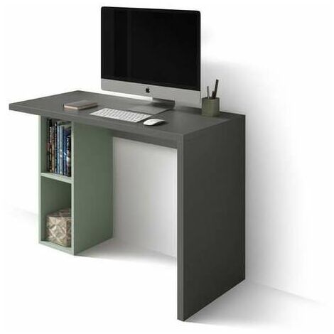 Mesa estudio Mod-Denver acabado grafito/verde, 52 x 105 x 76 cm (fondo x ancho x alto)