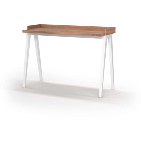 Mesa estudio Mod-Nairobi acabado nogal/blanco, 47 x 110 x 81 cm (fondo x ancho x alto)