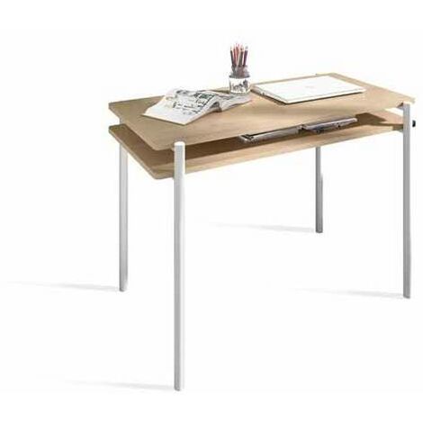 Mesa estudio Mod-Rio acabado roble/blanco, 54 x 100 x 77 cm (fondo x ancho x alto)