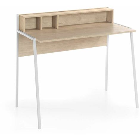 Mesa estudio Mod-Tokio acabado roble/blanco, 50 x 105 x 90 cm (fondo x ancho x alto)