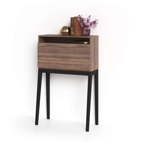 Mesa estudio para colgar Mod-630 acabado nogal, 39 x 75 x 117 cm (fondo x ancho x alto)