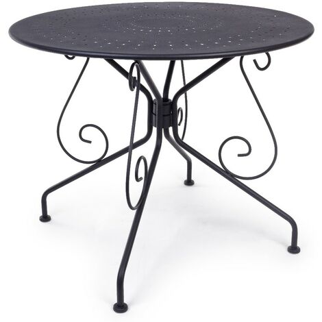 Mesa Etienne diámetro 90 cm Bizzotto gris oscuro