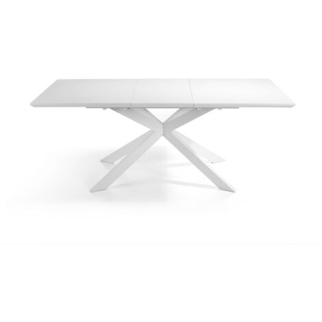 Mesa extensible acabado blanco Brenda, 160/210 x 90 x 76 cm (largo x ancho x alto)