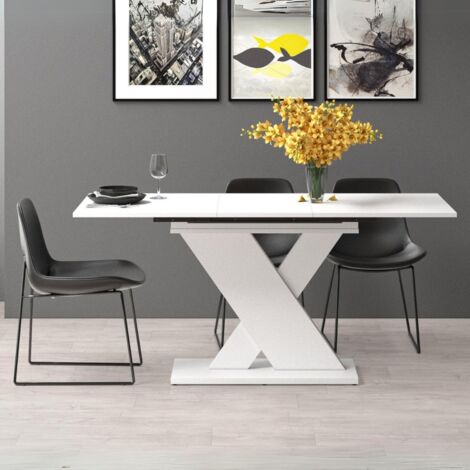 IPERBRIKO Mesa extensible blanca 120x75x76