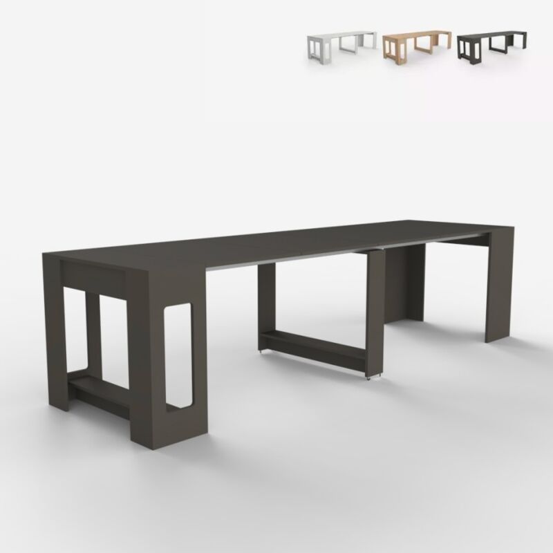 

Mesa extensible de 237 cm para salón y comedor Garda | Negro