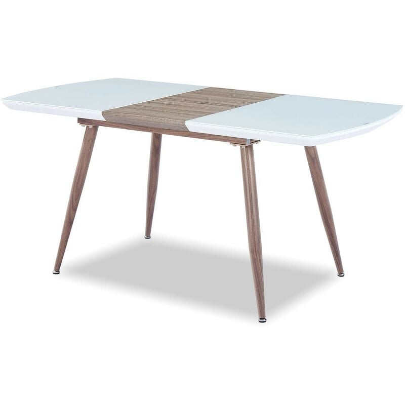 

BHD - Mesa SOHAIL, extensible, metal, madera, cristal,140 ~ 180 x 80 cms