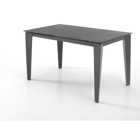 Mesa extensible de cristal acabado roca cm. Al.76xP.80xL.130/180