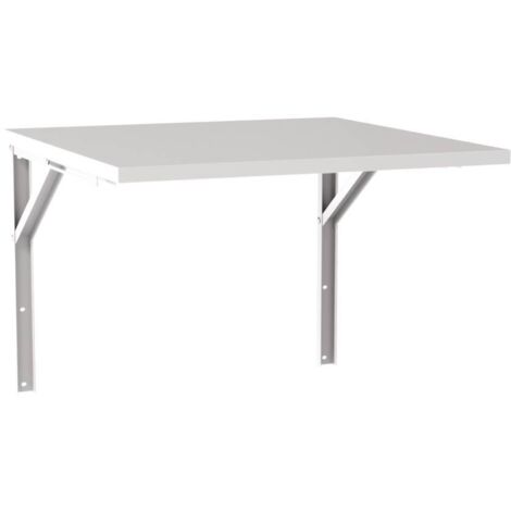 Mesa extensible de pared FLIP 68x68 cm Gris - Tablero para cocinas y estancias pequeñas
