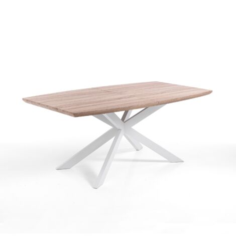 Mesa extensible efecto madera de roble cm. Al.76 x P.90 x L.160/210