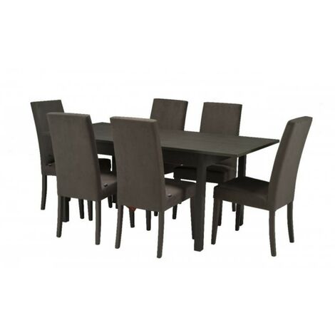 Mesa extensible FIRENZE 120x80 roble gris