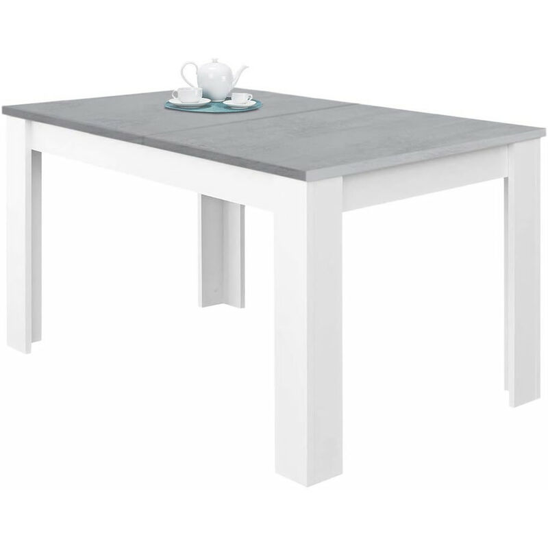 

Mesa extensible KENDRA color blanco cemento