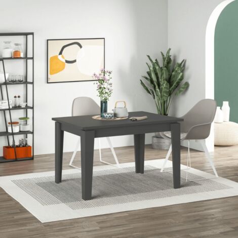 Mesa extensible Megaron antracita 120x80 cm