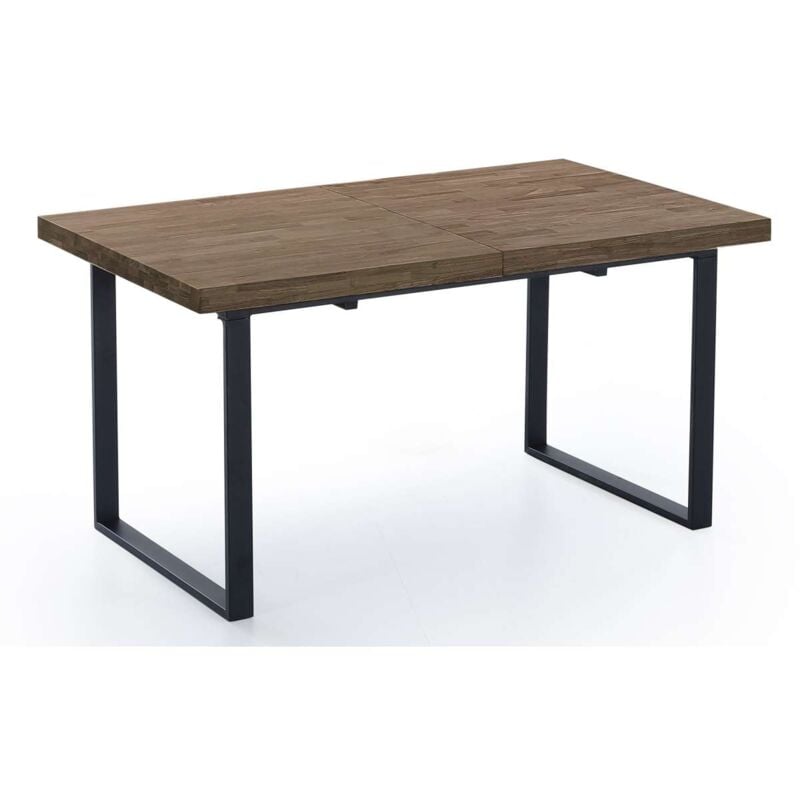 

Mesa extensible Natural de estilo Industrial en varios acabados distintos 76 cm(alto)140-180 cm(ancho)80 cm(largo) Color Roble America/ Negro.