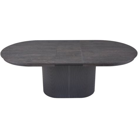 Mesa extensible VAGOS – 180-220 cm – Forma ovalada – Color marrón oscuro – Estilo Diseño