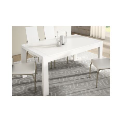 Mesa extensible Zujar acabado blanco . 130/200 x 90 cm x 76 cm