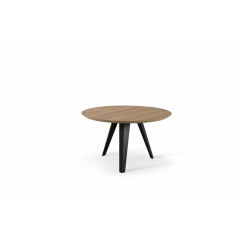Mesa Fija - Henry - Roble Crudo - Negro - 130cm x 76cm