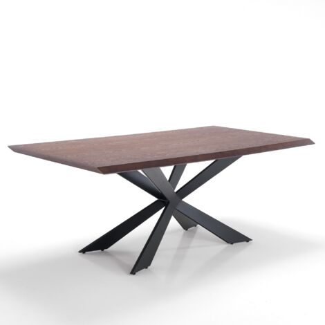 Mesa fija imitación madera negra cm. Al.76 x P.100 x L.200