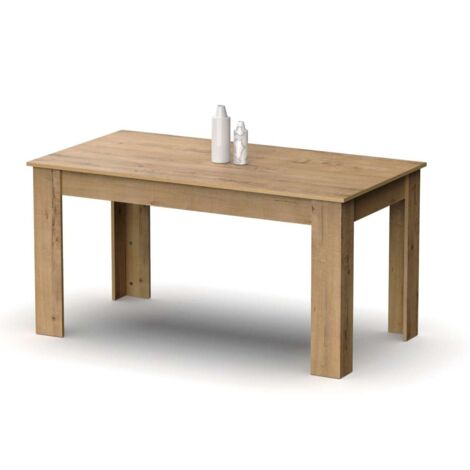 Mesa fija Kia para salón, cocina acabado roble gold, 77 cm(alto)140 cm(ancho)80 cm(largo)